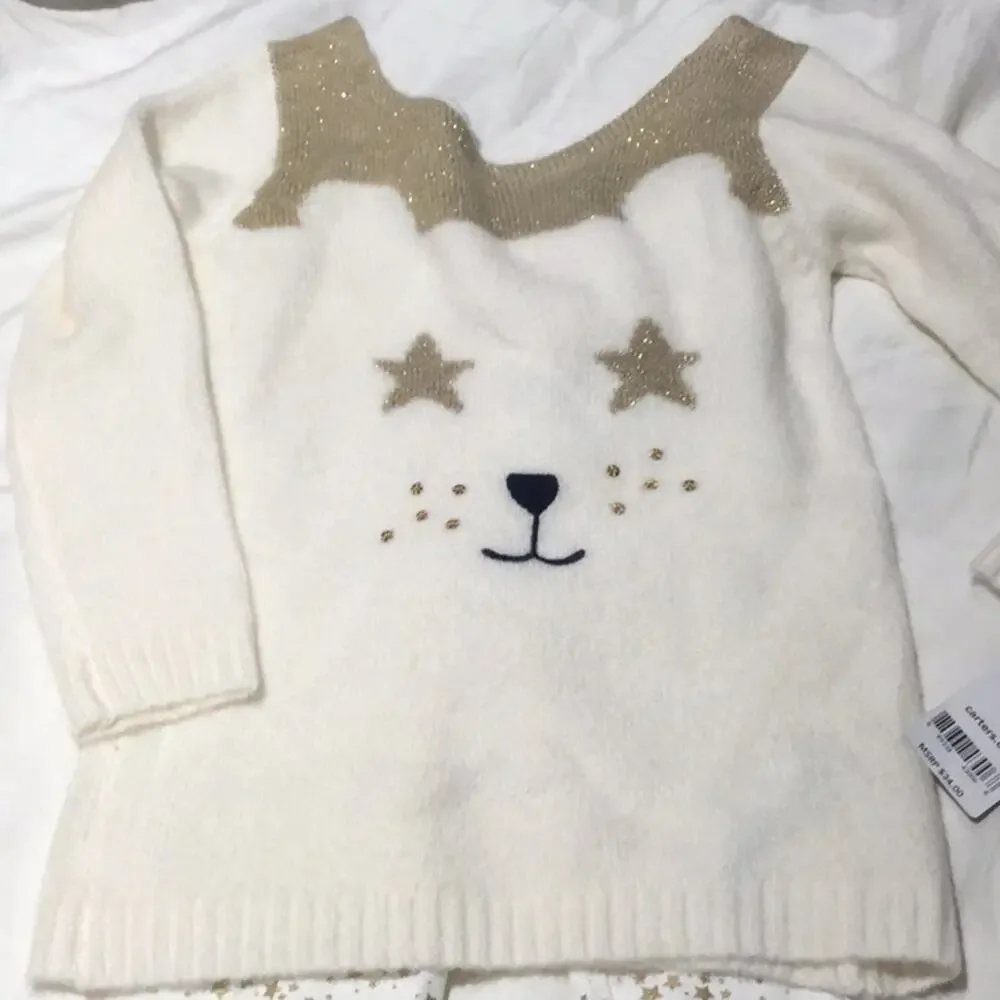 3t cream gold bear outfit carter - Picture 2 of 8